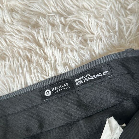 Haggar Clothing Travel Suit Performance Grey Dress Pants Size 34x32 34 - Picture 5 of 5